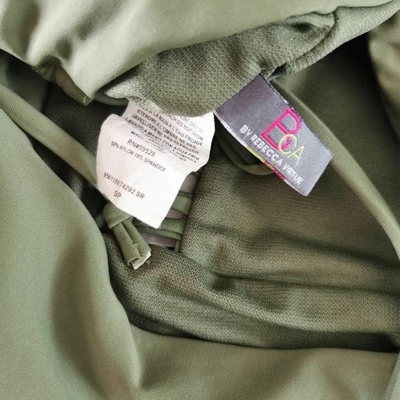 Bca By Rebecca Virtue Olive Green Swimsuit Size S - Picture 4 of 9